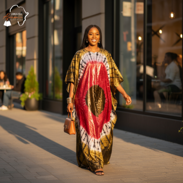 12 Royal Glow – Free Size Bazin Rich Kaftan