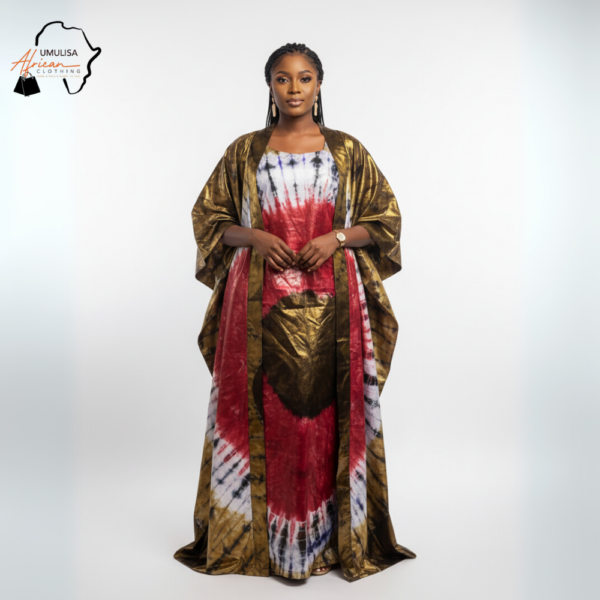 14 Royal Glow – Free Size Bazin Rich Kaftan