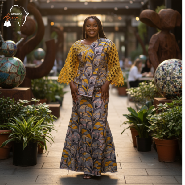 Royal Glow Kitenge Dress