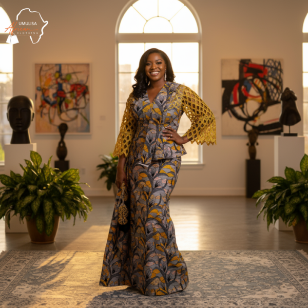 Royal Glow Kitenge Dress