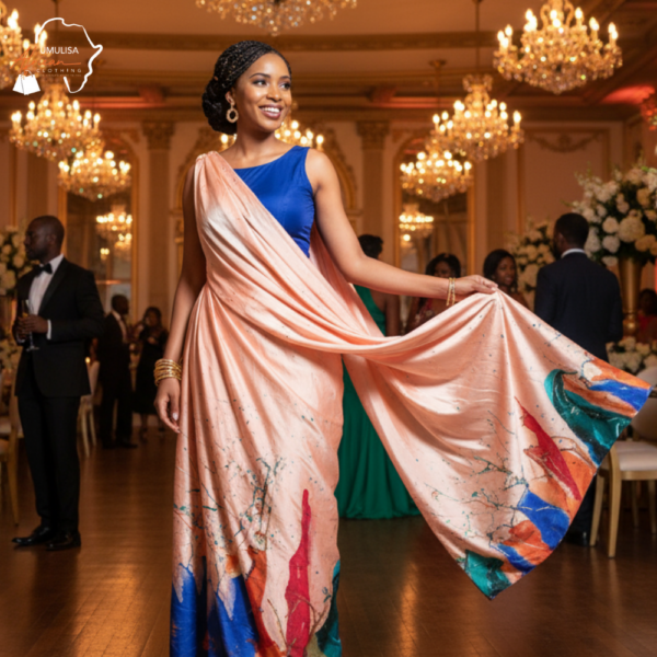 Heritage Grace Umushanana – Peach & Blue Elegance
