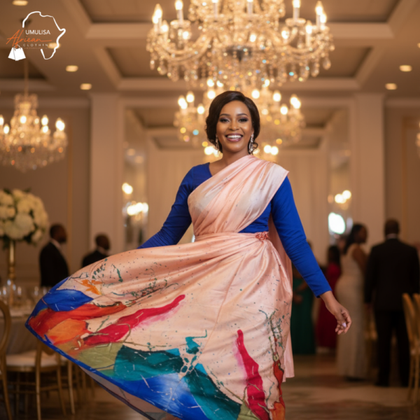 Heritage Grace Umushanana – Peach & Blue Elegance
