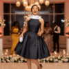 A_black_model_wearing__subject_1___laughing_beautifully__with_a_different_pose__looking_directly_at_ (1) Elegancia Black & White Cocktail Dress