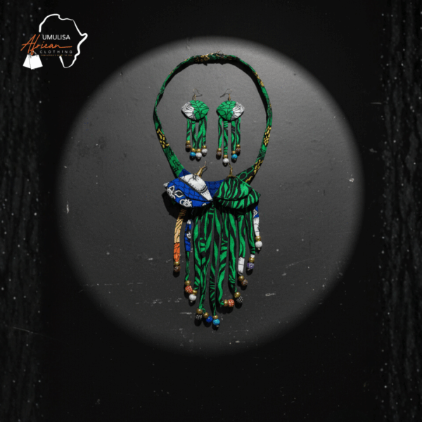 Emerald Harmony Ankara Necklace