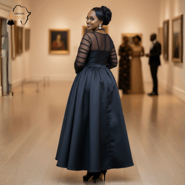 Noir Empress Satin Gown