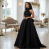 141 Midnight Majesty Black Ball Gown