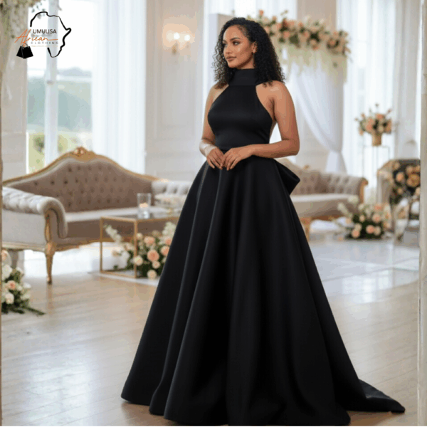 141 Midnight Majesty Black Ball Gown