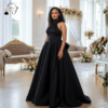 142 Midnight Majesty Black Ball Gown