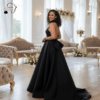 143 Midnight Majesty Black Ball Gown