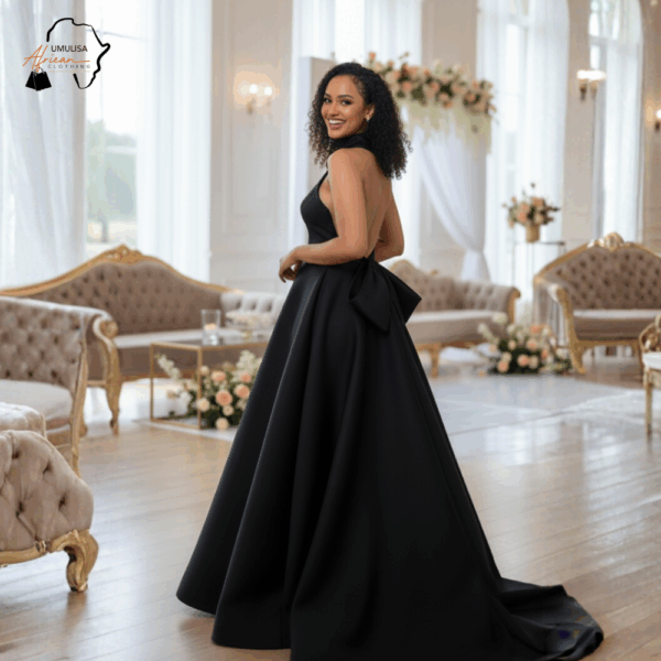 143 Midnight Majesty Black Ball Gown
