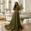 144 Olive Serenity Flow Gown