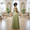 Sage Serenity Evening Gown