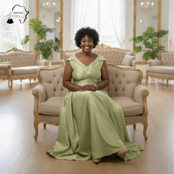 Sage Serenity Evening Gown