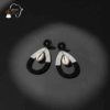Ebony Grace Cowrie Beaded Earrings