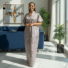 Silver Glow Kaftan Dress