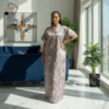 Silver Glow Kaftan Dress