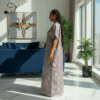 Silver Glow Kaftan Dress