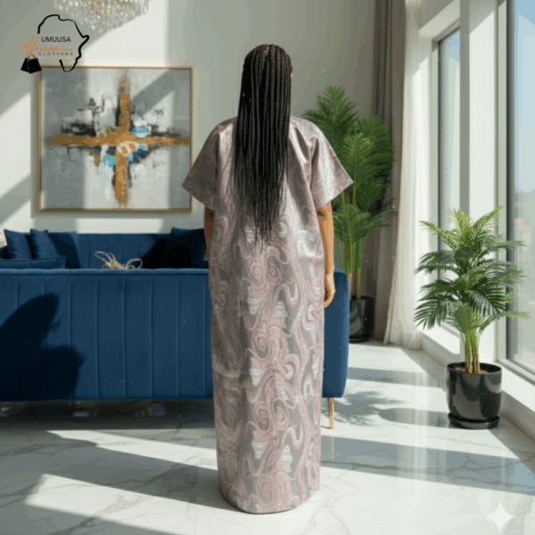 Silver Glow Kaftan Dress