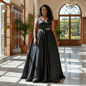 197 Queen’s Poise Black Gown