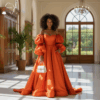 Sunset Majesty Orange Gown