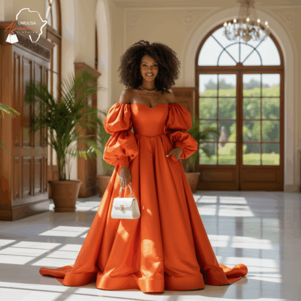 Sunset Majesty Orange Gown