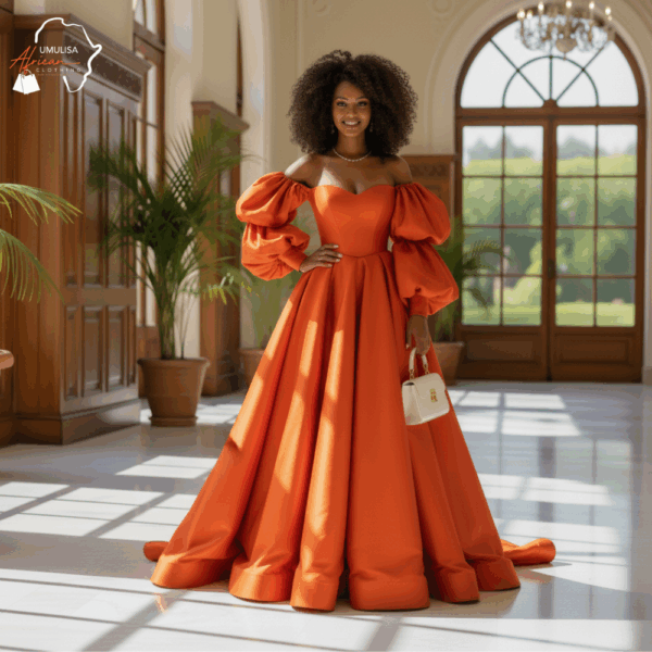 Sunset Majesty Orange Gown
