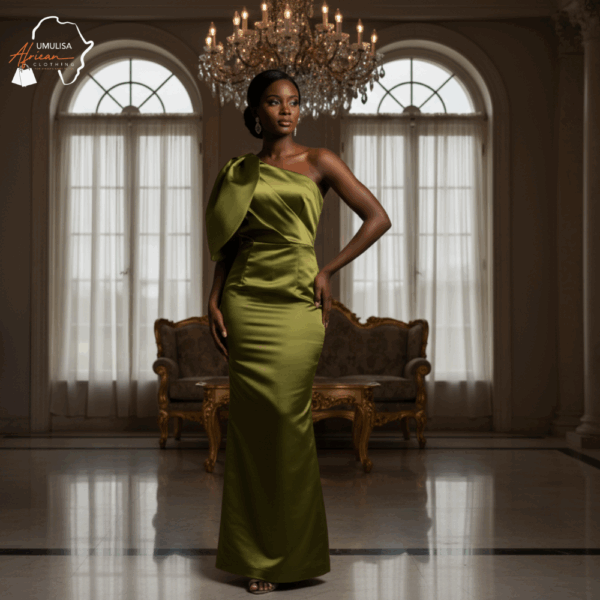 Emerald Grace Evening Gown