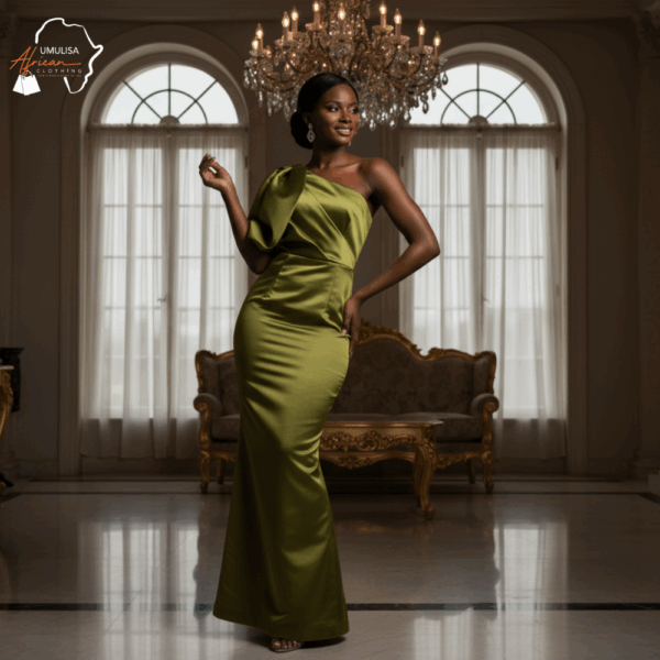 Emerald Grace Evening Gown