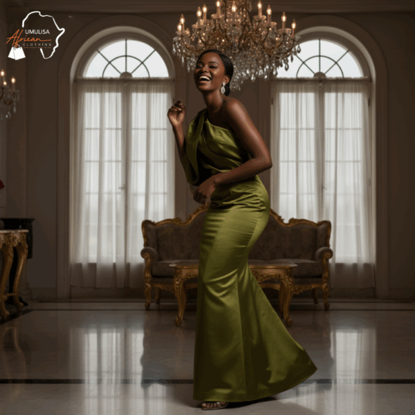 Emerald Grace Evening Gown