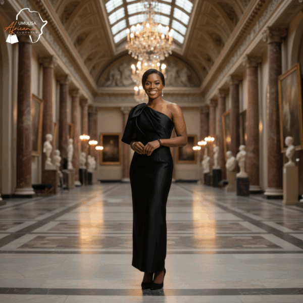 55 Majestic Noir One-Shoulder