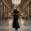 58 Majestic Noir One-Shoulder