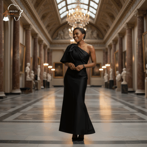 58 Majestic Noir One-Shoulder