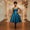 Sapphire Radiance Cocktail Dress
