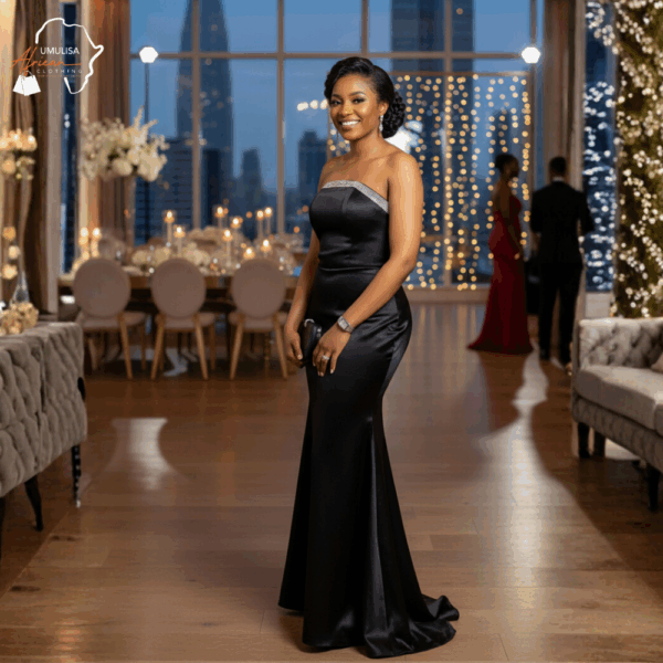 62 Midnight Charm Satin Gown