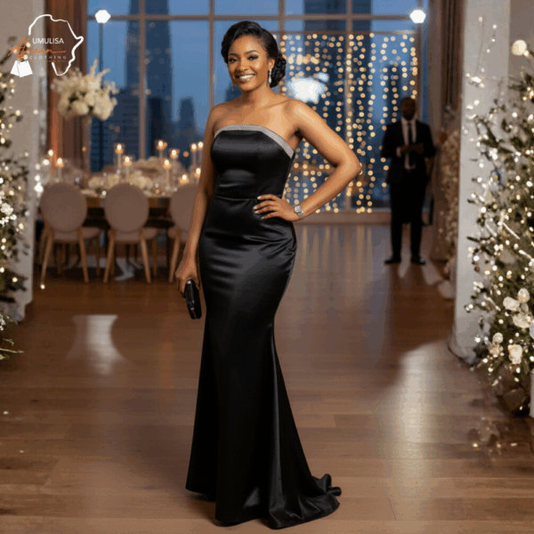 63 Midnight Charm Satin Gown