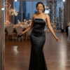 64 Midnight Charm Satin Gown