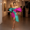94 Magenta Teal Radiance Dress