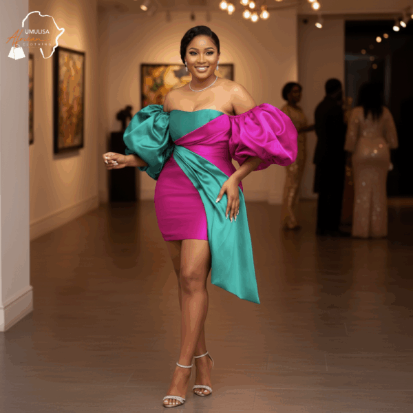 94 Magenta Teal Radiance Dress