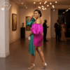 95 Magenta Teal Radiance Dress