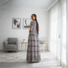 100 Elegant Harmony Printed Maxi Dress