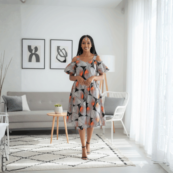 Sunrise Bloom Flare Dress