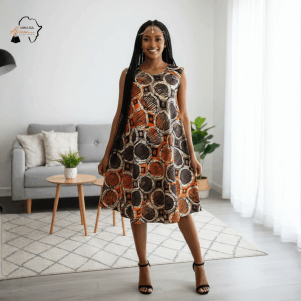 Amahoro Circle-Glow Ankara Dress