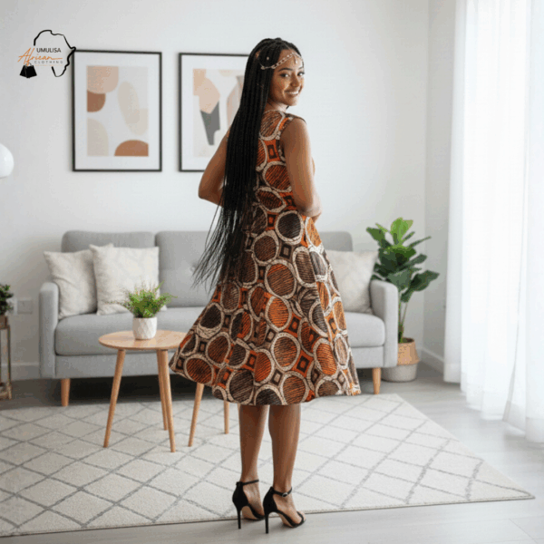 Amahoro Circle-Glow Ankara Dress