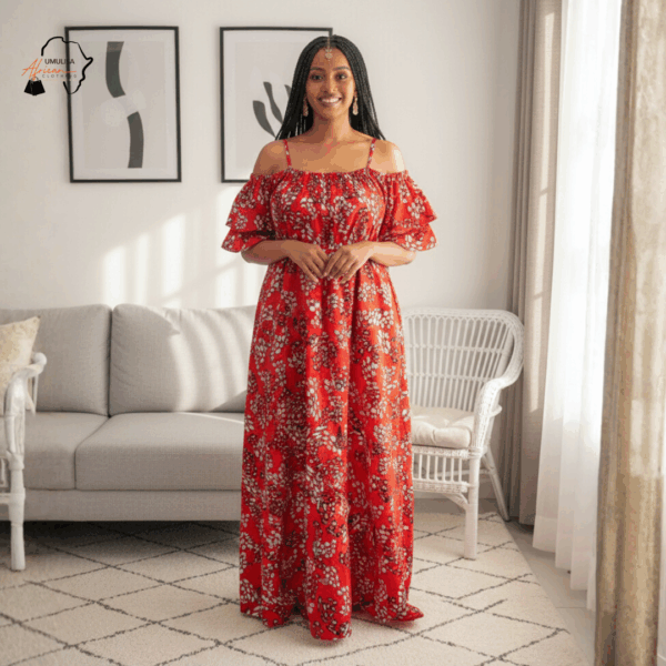 153 Zuri Ember Blossom Maxi Dress