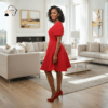 Crimson Grace Flare Dress