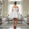 17 Ivory Radiance Off-Shoulder Dress