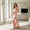 30 Blush Radiance Ruffle Gown