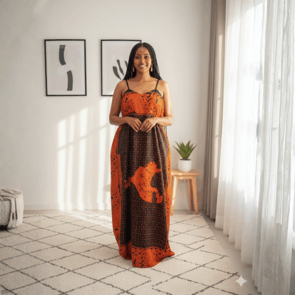 Sunset Grace Kitenge Maxi Dress