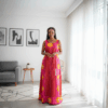 94 Blooming Pink Kitenge Maxi