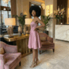 Blush Amani Satin Flare Dress